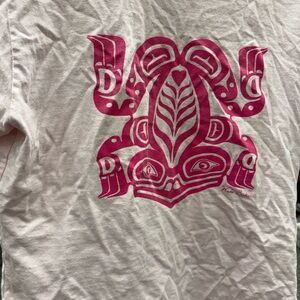 Graphic Tee with Pink Design